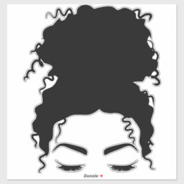 Adesivo Curly Q Messy Bun