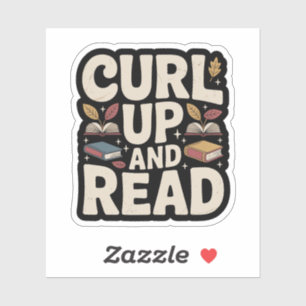 Adesivo Curta-se e lê o livro de outono da Cozy