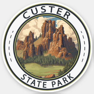 Adesivo Custer State Park South Dakota Viagem Art Vintage