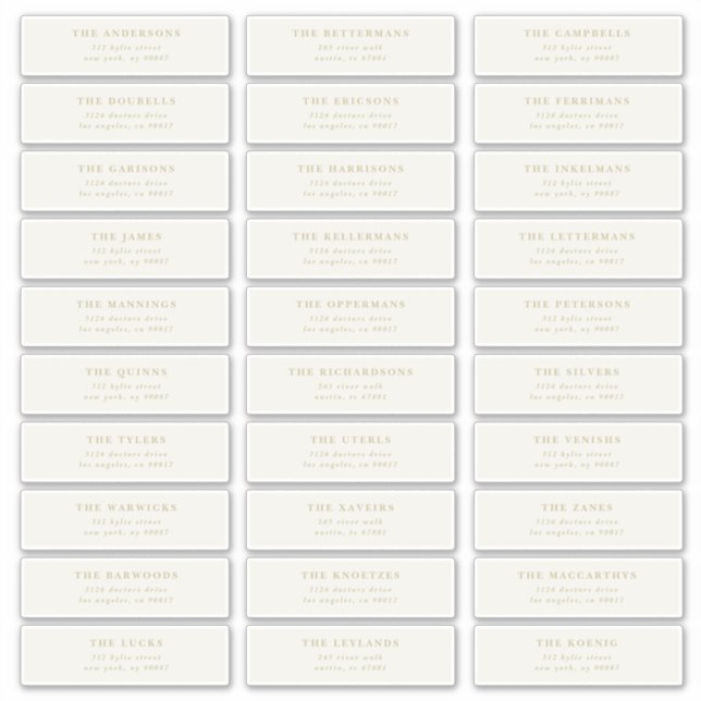 Adesivo Custom 30 x Individual Editable Address Stickers (Frente)