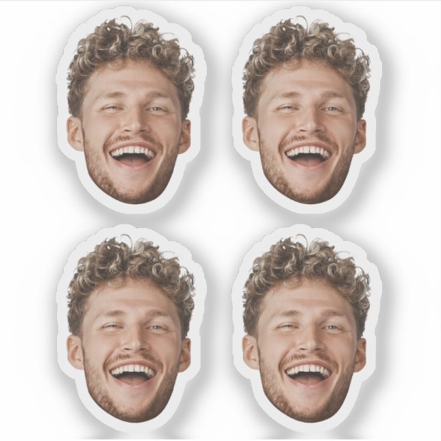 Adesivo Custom 4 Face Sticker – Funny Personalized Photo (Frente)