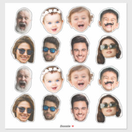 Adesivo Custom 8 Photos Faces Waterproof Vinyl Stickers