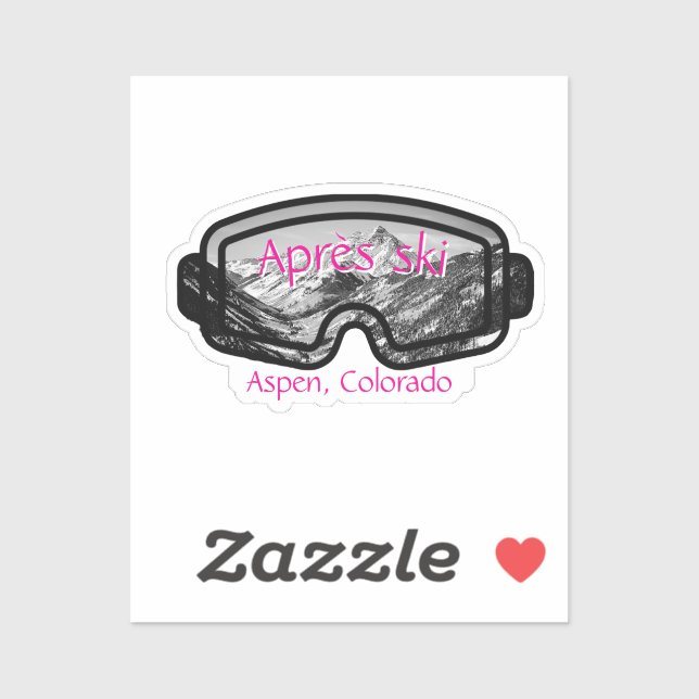 Adesivo Custom-Cut Vinyl Aspen Apres Sticker (Folha)