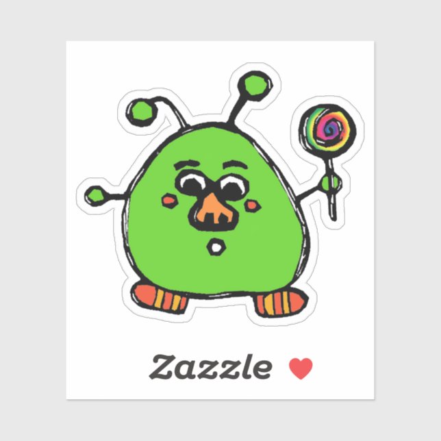 Adesivo Custom-Cut Vinyl Sticker - Allen Alien (Folha)