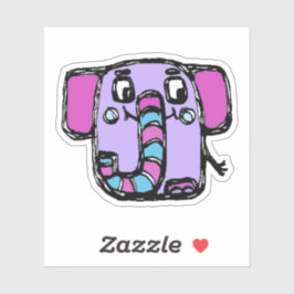 Adesivo Custom-Cut Vinyl Sticker - Ely Elephant