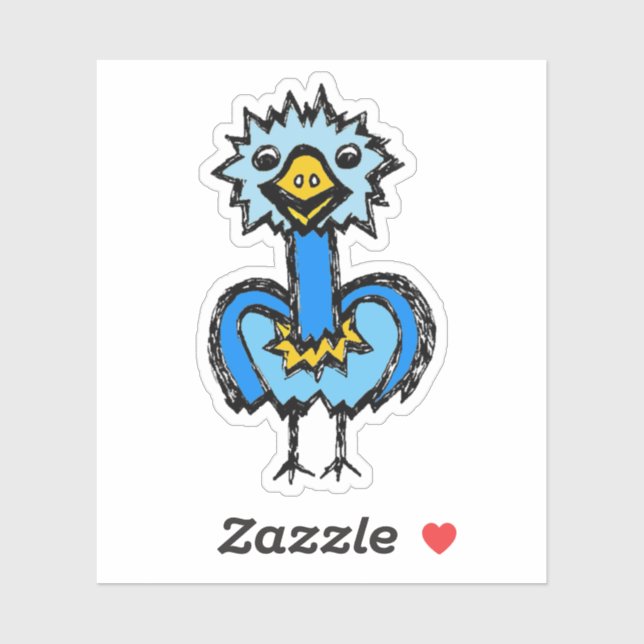 Adesivo Custom-Cut Vinyl Sticker - Emily Emu (Folha)