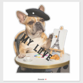 Adesivo Custom-Cut Vinyl Sticker French bulldog