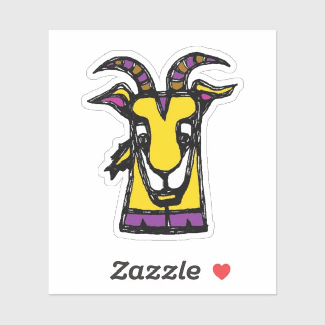 Adesivo Custom-Cut Vinyl Sticker - Gracie Goat (Folha)