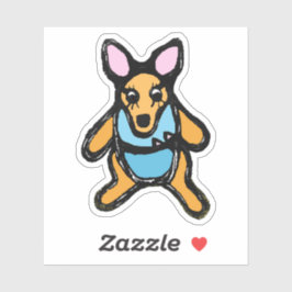 Adesivo Custom-Cut Vinyl Sticker - Kelly Kangaroo