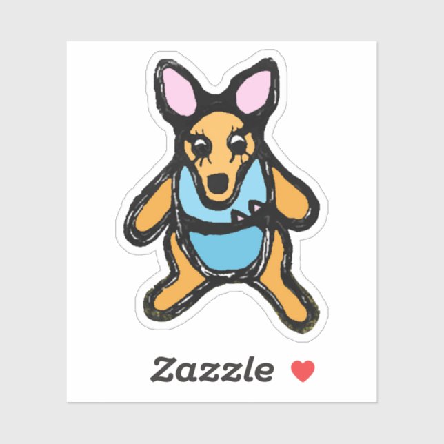 Adesivo Custom-Cut Vinyl Sticker - Kelly Kangaroo (Folha)