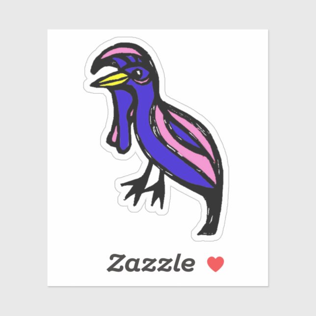 Adesivo Custom-Cut Vinyl Sticker - Ula Umbrellabird (Folha)