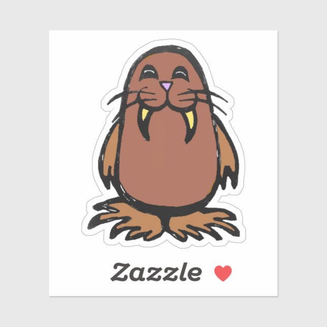 Adesivo Custom-Cut Vinyl Sticker - Weston Walrus (Folha)
