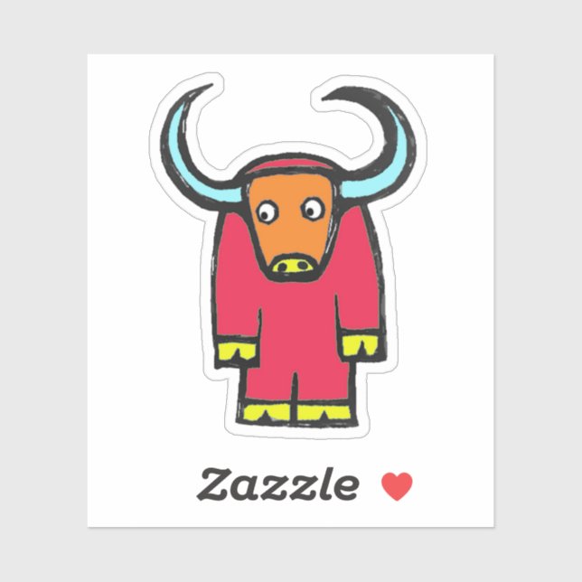 Adesivo Custom-Cut Vinyl Sticker - Yogi Yak (Folha)