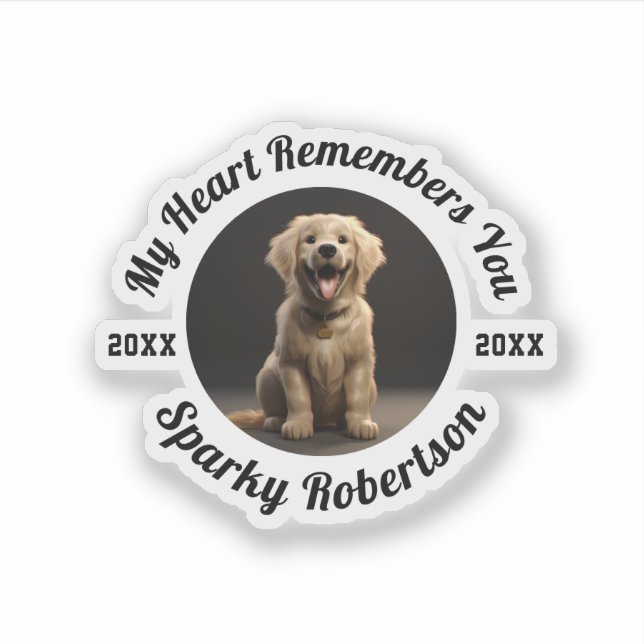 Adesivo Custom Dog Memory & Remembrance Design (Frente)