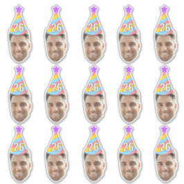 Adesivo Custom Face 20th 30th 40th 50th 60th 70th Birthday