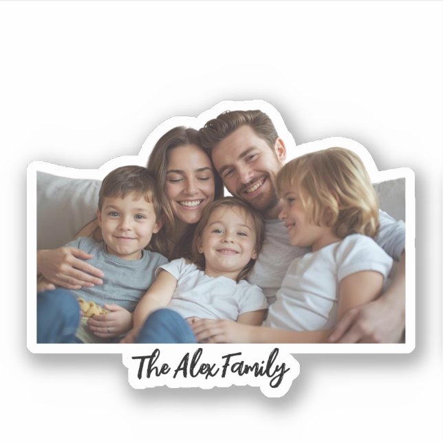 Adesivo Custom Family Photo Funny Face Sticker | Personali (Frente)