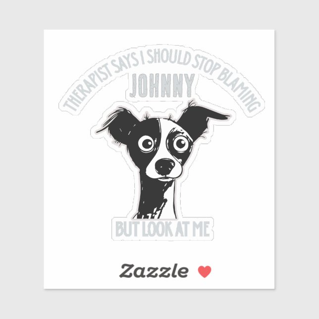 Adesivo Custom Funny Photo & Name - Stop Blaming (Folha)