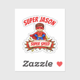 Adesivo Custom Kids Superhero NameCustom-Cut Vinyl Sticker