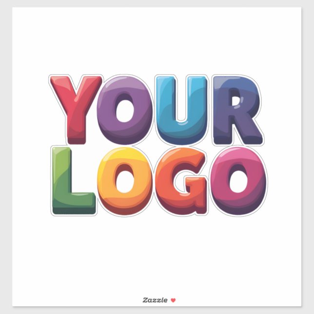 Adesivo Custom Logo|Upload Your Logo | Business & Brand  (Folha)