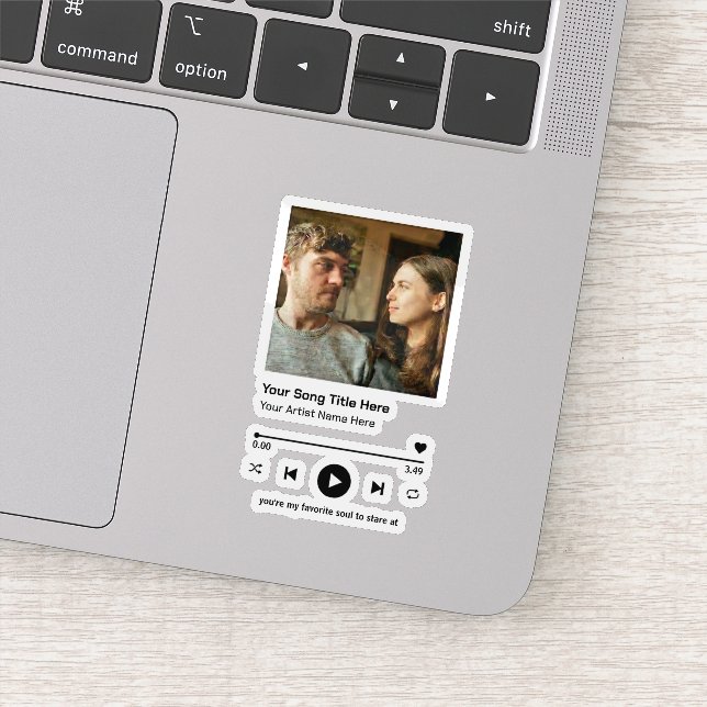 Adesivo Custom Photo Music Player Personalized Song Gift (Detalhe)
