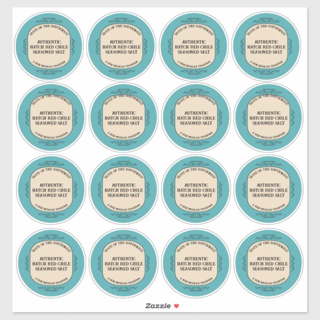 Adesivo Custom Southwestern Style Jar Box Tin Label Set (Folha)