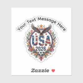 Adesivo Custom USA National Soccer Bald Eagle Logo
