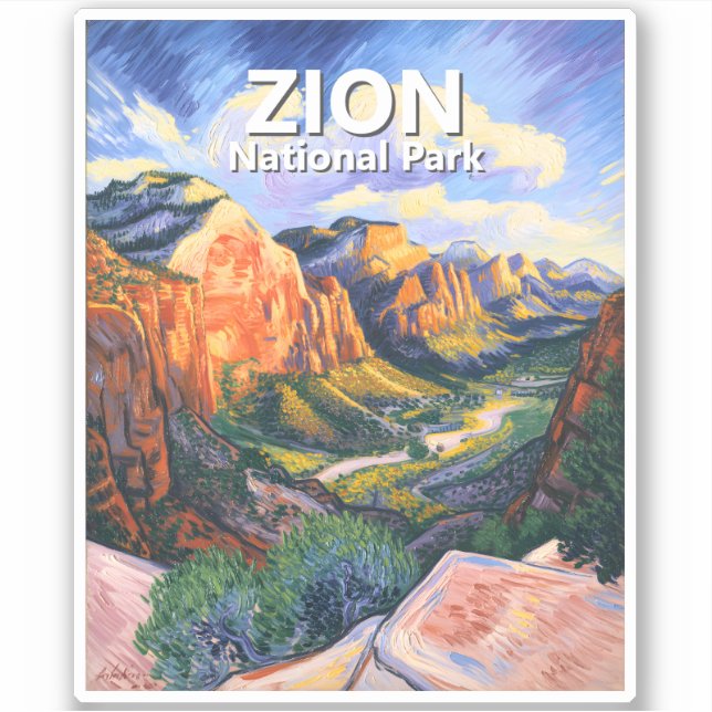 Adesivo Custom Zion National Park Angels Landing Vibrant (Frente)
