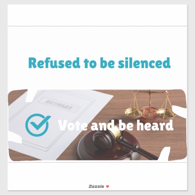 Adesivo Customize Poll/ Vote/ Petition (Folha)