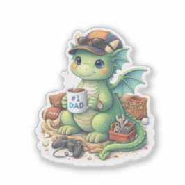 Adesivo Cute #1 Dad Dragon Die-cut Sticker