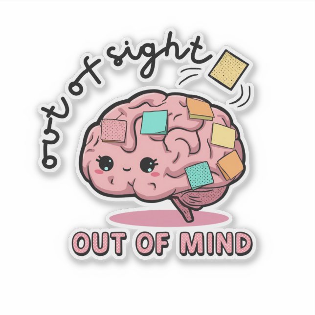 Adesivo Cute ADHD Brain Sticker  (Frente)