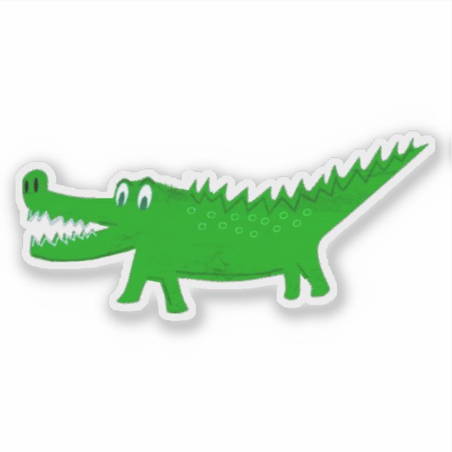 Adesivo  Cute Alligator Drawing (Frente)