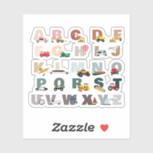 Cute Alphabet ABC Trucks, Veículos De Transporte