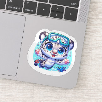 Adesivo Cute Anime Kawaii Snow Leopard Stickers