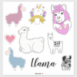 Adesivo Cute Assorted Llama