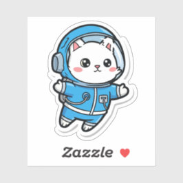Adesivo Cute Astronaut Cat Kawaii Sticker