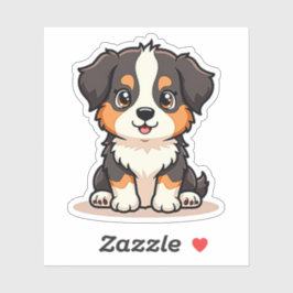 Adesivo Cute Aussie Shepherd Puppy - Sentado
