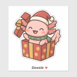 Adesivo Cute Axolotl Christmas Gift Sticker