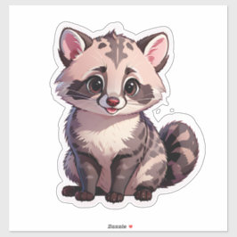 Adesivo Cute Baby Raccoon