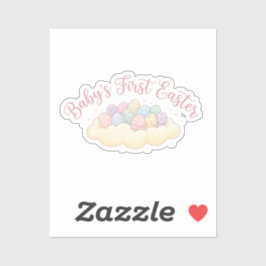 Adesivo Cute Baby’s First Easter Milestone Pastel Eggs 