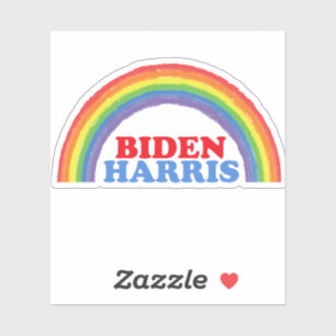 Adesivo Cute Biden Harris Rainbow Político