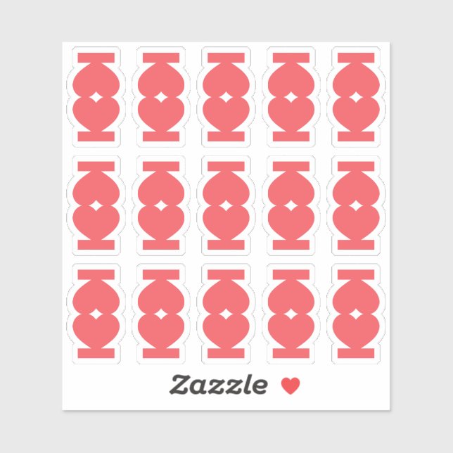 Adesivo Cute Blank Heart Shape Index Tabs Journal Divider (Folha)