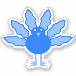 Adesivo Cute Blue Baby Boy Ação de Graças Turquia