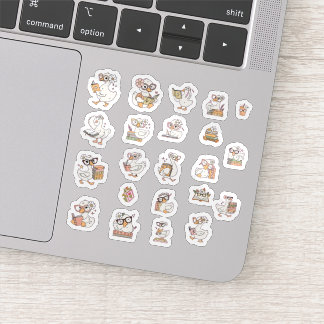 Adesivo Cute Bookish Goose Sticker Pack 1