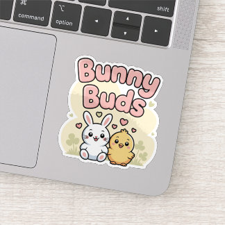 Adesivo Cute Bunny Buds Easter Sticker
