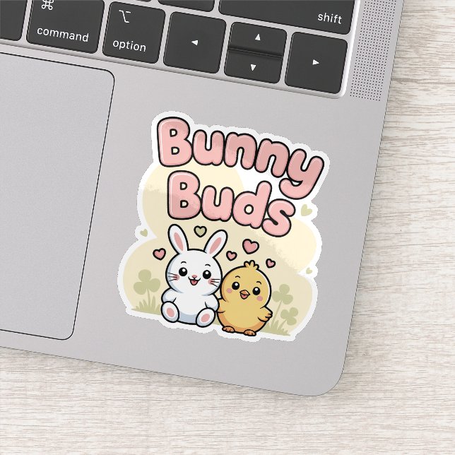Adesivo Cute Bunny Buds Easter Sticker (Detalhe)