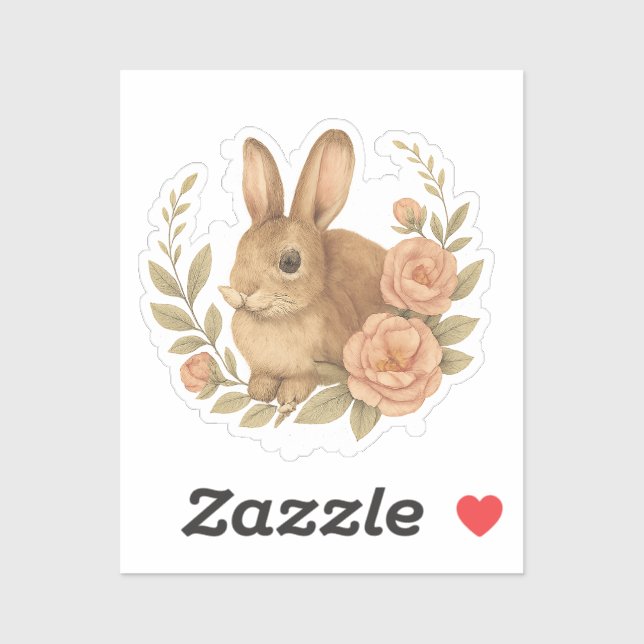 Adesivo Cute bunny illustration Easter  Sticker (Folha)