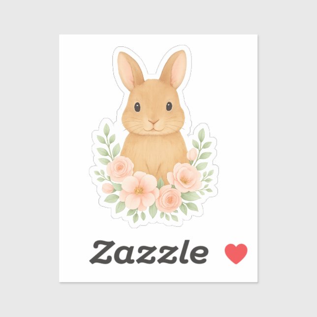 Adesivo Cute bunny illustration Easter  Sticker (Folha)