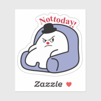 Adesivo Cute Bunny “Not Today” Sticker | Mood & Relatable