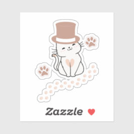 ADESIVO CUTE CAT CAT LOVERS HAT, FLOWER CAT