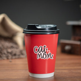 Adesivo Cute Cat Mãe Contorno Personalizado